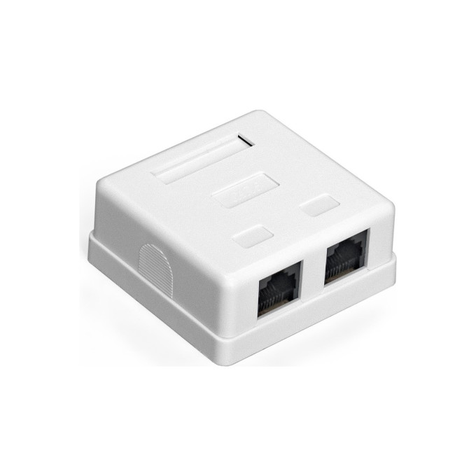 Розетка внешняя двойная EXEGATE SM2-RJ45-C5 RJ-45 кат.5/5E UTP Krone 110 EX292843RUS